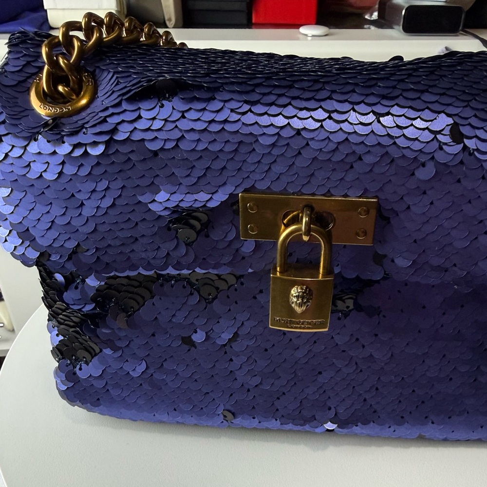 Kurt Geiger Sequin Purple Handbag